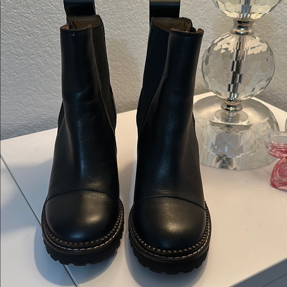 SeeByChloe Lug Heel Bootie